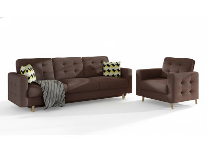 Chesterfield Couch Podkładka 3+1 miejsce do siedzenia Meble tapicerowane Zestaw sofowy Couches Sofy