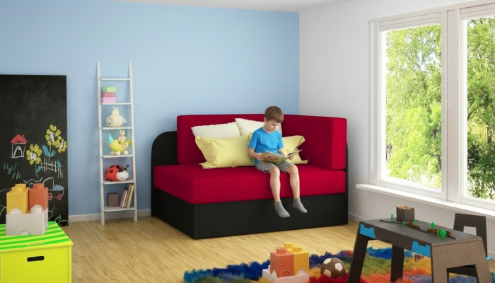 Sofa dziecięca kanapa Narożnikowa kanapa sofa tapicerowana rozkładana funkcja spania Podstawa łóżka pokój