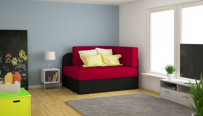 Sofa dziecięca kanapa Narożnikowa kanapa sofa tapicerowana rozkładana funkcja spania Podstawa łóżka pokój