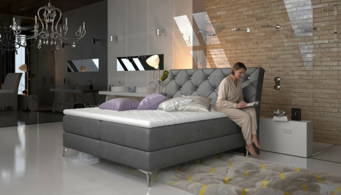Designerskie łóżko Sypialnia łóżka włókienniczego Hotel Podkładka Chesterfield box spring