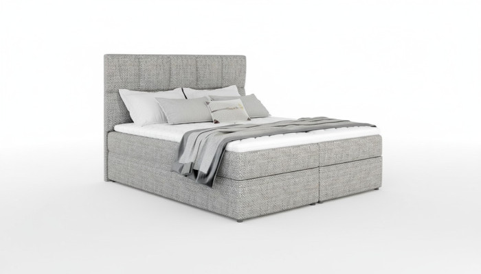Designerskie łóżko tapicerowane łóżko Podwójne łóżko podwójne designerskie łóżko ze sprężyną skrzyniową