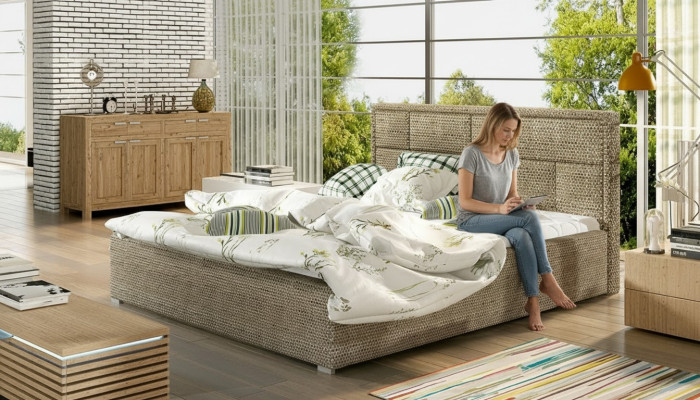 Designerskie łóżko Sypialnia łóżka włókiennicze Hotel Luxury Podkładka Robust