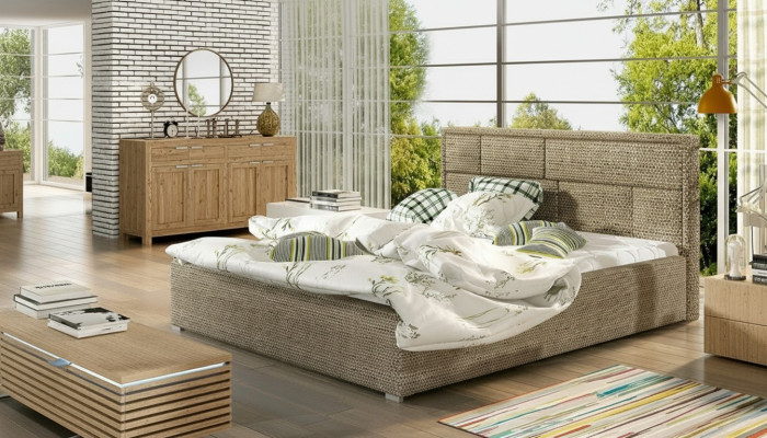 Designerskie łóżko Sypialnia łóżka włókiennicze Hotel Luxury Podkładka Robust