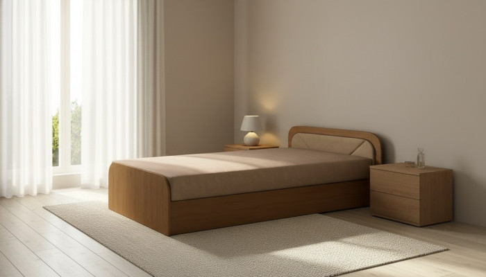 Pokój dziecięcy Łóżko tapicerowane Łóżko łóżka Drewno Sofa do spania materac 80x190cm Nowość