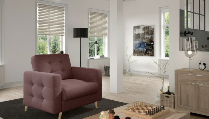 Fotel Designer Krzesło Podkładka Relaks Materiał Włókienniczy Lounge New Telewizja 1 miejsce siedzące