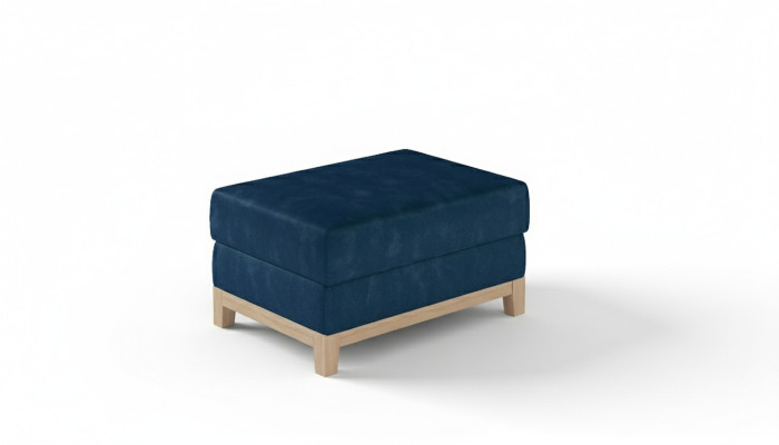 Design Podkładka Stołek Podnóżek Ottoman Siedziba Szezlong Tapicerowany Pufa Niebieski