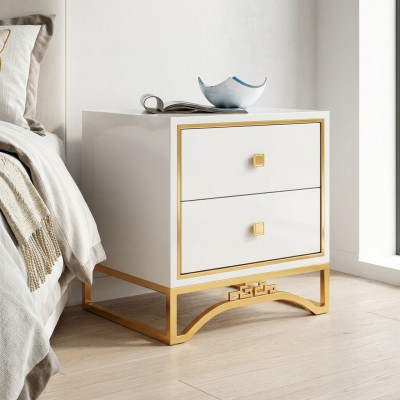Tabela Stolik nocny sofa Tabela Stolik stolik nocny z szufladą Biały