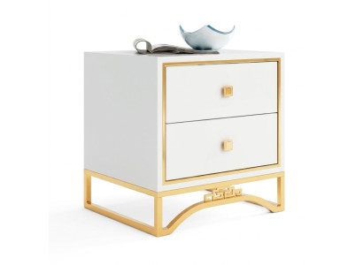Tabela Stolik nocny sofa Tabela Stolik stolik nocny z szufladą Biały