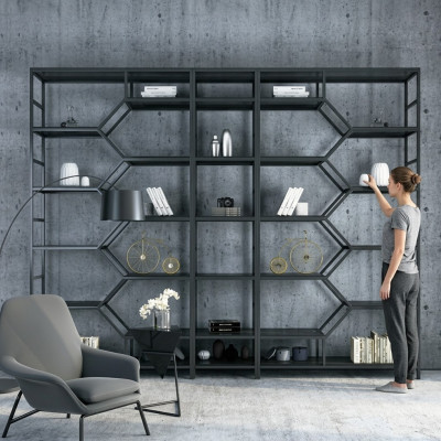 Metalowa Półka Przegroda Designerska Luksusowe Półki Szafa w Stylu Loft 3szt. ustawić