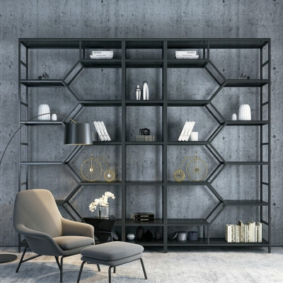 Metalowa Półka Przegroda Designerska Luksusowe Półki Szafa w Stylu Loft 3szt. ustawić
