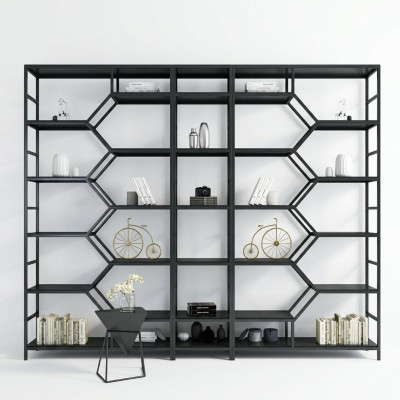 Metalowa Półka Przegroda Designerska Luksusowe Półki Szafa w Stylu Loft 3szt. ustawić