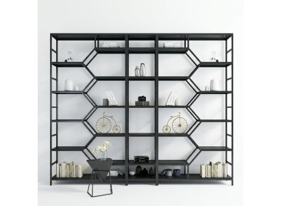 Metalowa Półka Przegroda Designerska Luksusowe Półki Szafa w Stylu Loft 3szt. ustawić