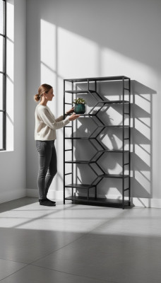 Metalowa Półka Przegroda Designerska Luksusowe Półki W Stylu Loft Szafa Czarny