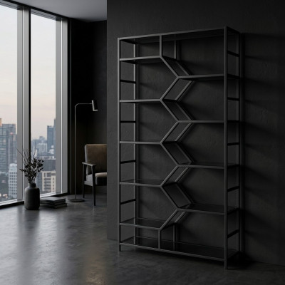 Metalowa Półka Przegroda Designerska Luksusowe Półki W Stylu Loft Szafa Czarny