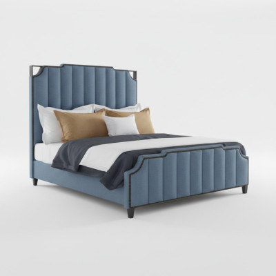 Luksusowa Sypialnia Podwójne łóżko Łóżko 150/180x200cm Skóra Metal New Hotel