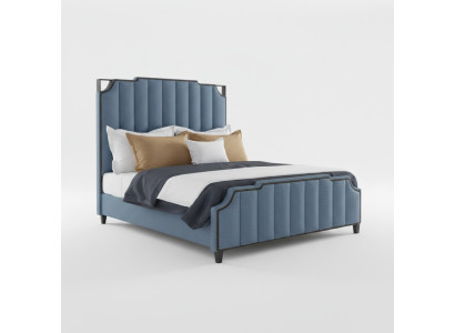 Luksusowa Sypialnia Podwójne łóżko Łóżko 150/180x200cm Skóra Metal New Hotel