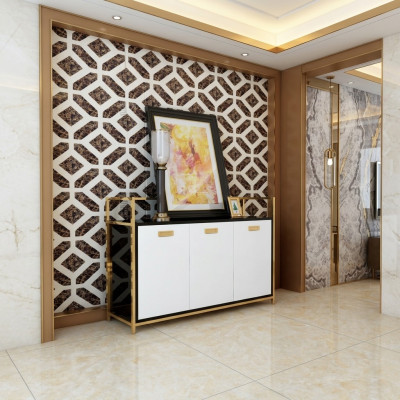 Design Kredens Szafa Luxury Stal nierdzewna Komody Szafa Dekoracyjna Półka