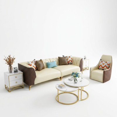 Designerska kanapa Tabela Okrągły stoły Okrągły Sofa Metal Szkło Deco Side Living