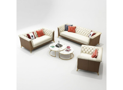 Sofa Kanapa Ustawić Siedziba Podkładka Kompletny Zestaw 3+2+1 Sofy Designer