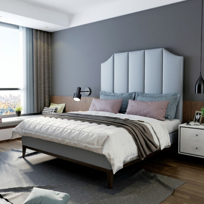 Łóżko Podkładka Design Luksusowe podwójne łóżko hotelowe Sleep Pokój Skóra 180x200cm