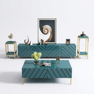 Kredens 2x stojaki boczne stolik kawowy Designer Living Pokój Metal