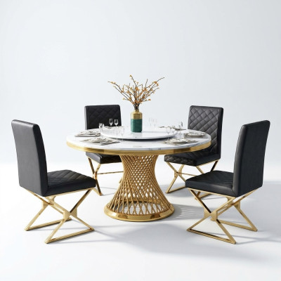 Design Drewno Tabela Okrągły Stół obiadowy Okrągłe dekoracja jadalni stoły 130cm klasy luksusowej