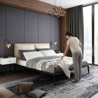 Luksusowa Sypialnia Łóżko Decor Podkładka Design Luksusowe podwójne łóżko hotelowe