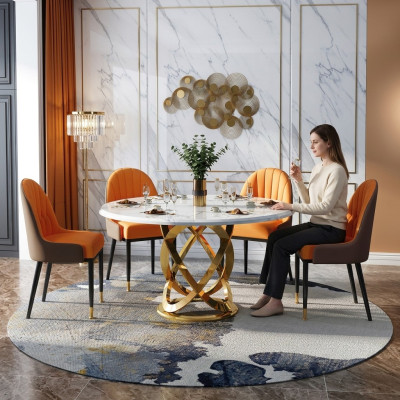 Wysokiej jakości salon Okrągłe stoły - Okrągły Designer Stal odporna Tabela