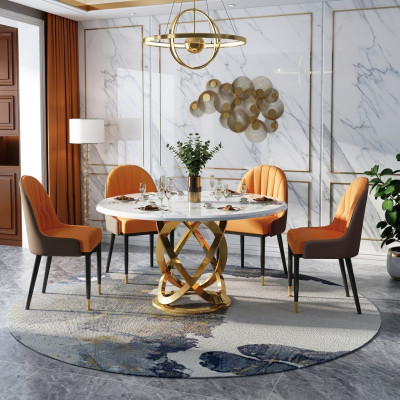 Wysokiej jakości salon Okrągłe stoły - Okrągły Designer Stal odporna Tabela