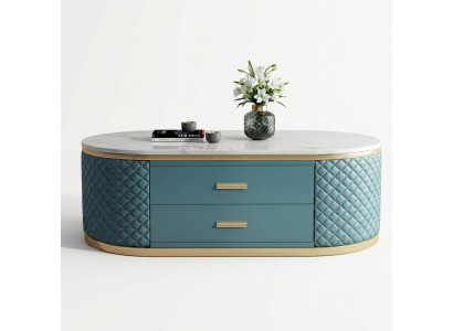Wysokiej jakości salon Stoliki do kawy - Oval Designer Stal odporna na temperaturę Tabela Luxus