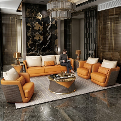 Noble Luxury Class Living Pokój Zestaw Ustawić Sofę Kanapę Podkładka 4-częściowa. ustawić