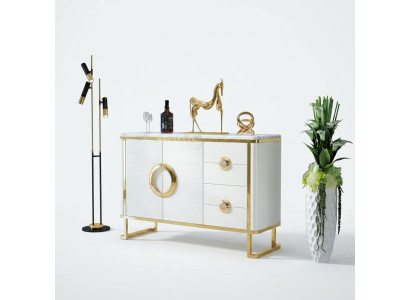 Elegancki design Kredens Kredens Włoskie Komody Skóra
