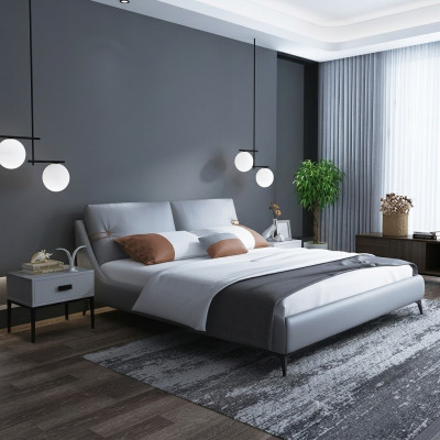 Nowoczesne Drewno Łóżko Noble Designerskie Meble Łóżko Podwójne Nowa Sypialnia