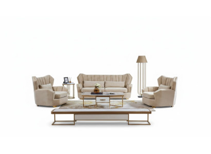 Sofa Kanapa Ustawić Siedziba Podkładka Kompletny Zestaw 3+2+1 Sofy Dekoracyjne Designer