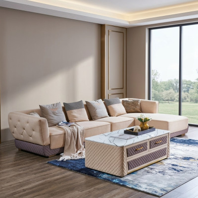 Narożnik kanapa Sofa Kanapa Podkładka Narożnik Siedziba Żywy krajobraz Ustawić L Form Meble