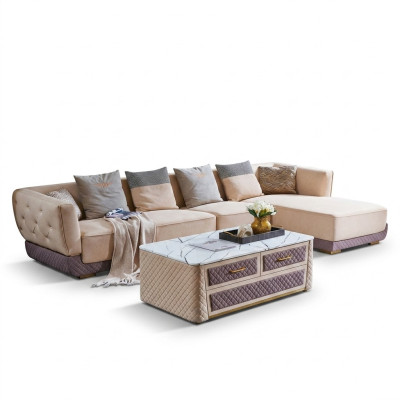 Narożnik kanapa Sofa Kanapa Podkładka Narożnik Siedziba Żywy krajobraz Ustawić 2-częściowy.
