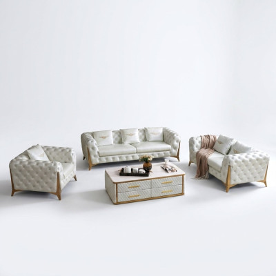 Luksusowy zestaw sofowy Chesterfield 3+2+1 miejsce do siedzenia Meble Couch