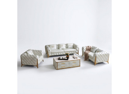 Luksusowy zestaw sofowy Chesterfield 3+2+1 miejsce do siedzenia Meble Couch