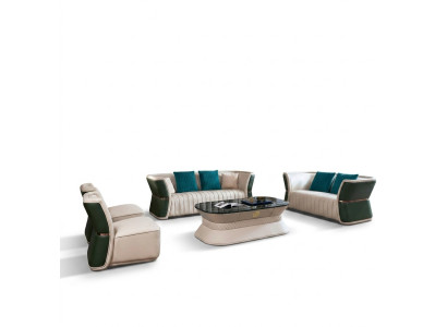 Kompletny zestaw Zestaw sofowy 3+2+1+1 miejsce do siedzenia designerska sofa kanapa Żywy krajobraz