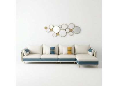 Żywy krajobraz L-shape Narożnikowa kanapa Couch Design Podkładka Ustawić Sofa Narożnik Nowość