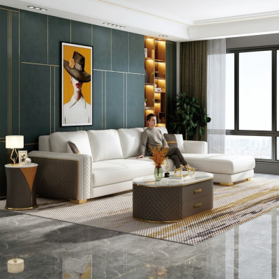 Narożnikowa kanapa Podkładka Ustawić Żywy krajobraz L Shape Decor designerska sofa kanapa