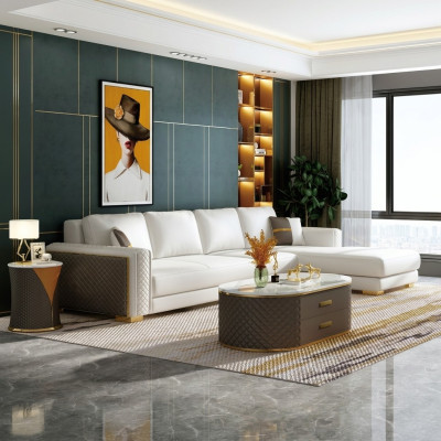 Narożnikowa kanapa Podkładka Ustawić Żywy krajobraz L Shape Decor designerska sofa kanapa