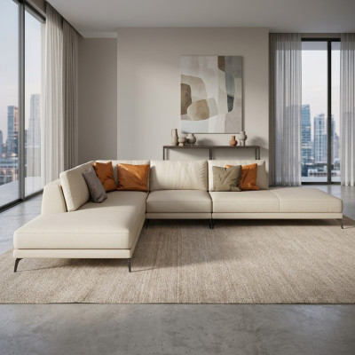 Narożnikowa kanapa Podkładka Ustawić Żywy krajobraz Decor L Shape Designer Sofa Couch