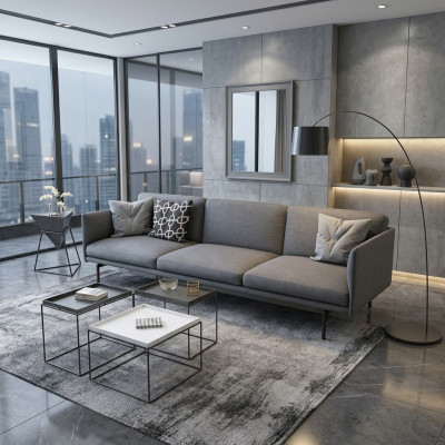 Design Sofa 3 miejsce do siedzenia Salon Sofa Kanapy Podkładka Sofy Trzyosobowe