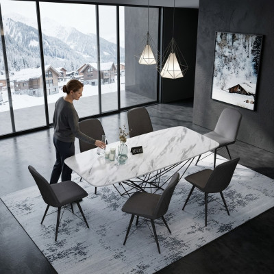 Design Tabela Stół obiadowy Metalowy stoły biurowe jadalnia jadalnia