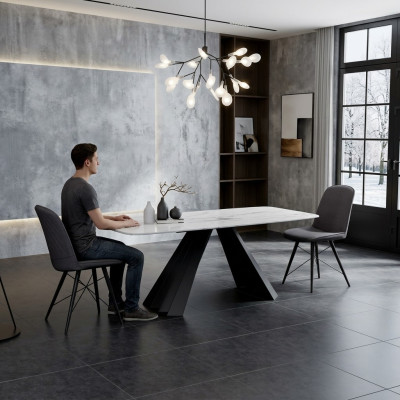 Design jadalnia Grupa Tabela + 4 Krzesła Siedziba Podkładka Ustawić stoły Lehn Krzesło