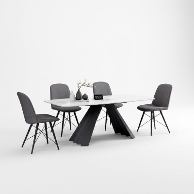 Design jadalnia Grupa Tabela + 4 Krzesła Siedziba Podkładka Ustawić stoły Lehn Krzesło