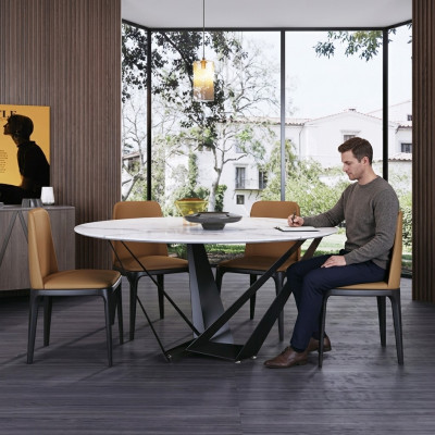 Design Okrągły Tabela 4x Fotel Krzesła Ess Pokój Podkładka Siedziba Okrągłe stoły
