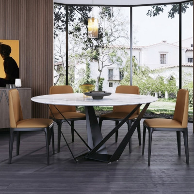Okrągły Luksusowy Stół obiadowy Designerskie Stoły Konferencyjne 130cm Okrągłe stoły