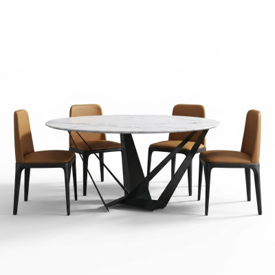 Okrągły Luksusowy Stół obiadowy Designerskie Stoły Konferencyjne 130cm Okrągłe stoły